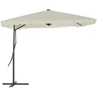 vidaXL Parasol d'extérieur avec poteau en acier 250 x 250 cm Sable