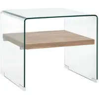 vidaXL Table basse Clair 50x50x45 cm Verre trempé
