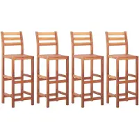 vidaXL Tabouret de bar 4 pcs. bois massif acacia