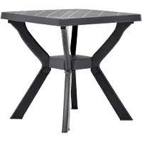 vidaXL Table de bistrot anthracite 70x70x72 cm plastique