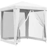 vidaXL Tente de réception avec 4 parois latérales en filet 2 x 2 m Blanc
