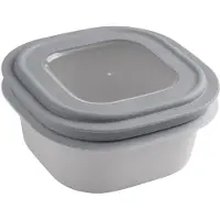 Sunware 3 pièces Sigma Home boîte de conservation - 0,5 litre - 13 x 13 x 6 cm - gris clair/gris foncé