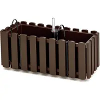 Prosperplast Pot De Fleurs Avec Crochet Suspension Balcon 38cm Marron Boardee Fencycase