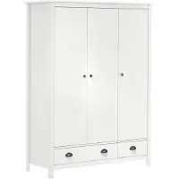 vidaXL Armoire avec 3 portes Hill blanc 127x50x170 cm Pin