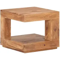 vidaXL Table basse 45x45x40 cm en bois massif