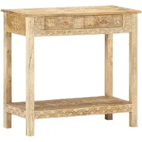 vidaXL Table console 80x35x74 cm Bois de manguier massif