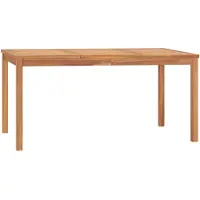 vidaXL Table de jardin à manger 160x80x77 cm teck massif