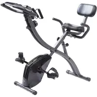 Keine Vélo d'appartement Slim Cycle 3-en-1 - Bandes de résistance incluses - Siège ergonomique XL - 8 niveaux de résistance