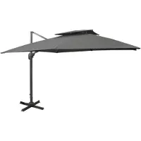 vidaXL Parasol ampli avec aération 300x300 cm Anthracite