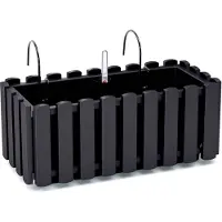 Prosperplast Pot De Fleurs Avec Crochet 38cm Anthracite Suspension Boardee Fencycase
