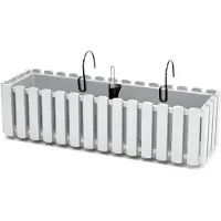 Prosperplast Boardee Collection 58x18x16.2 Cm Za3271 Flowerpot Argenté