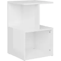 vidaXL Table de chevet blanc brillant 35x35x55 cm bois d'ingénierie
