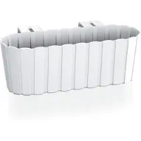 Prosperplast Pot De Fleurs 4,9l Avec Crochets Blanc Boardee Hook Ddecz400-S449