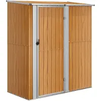 vidaXL Abri de jardin 180.5x97x209.5 cm acier galvanisé brun
