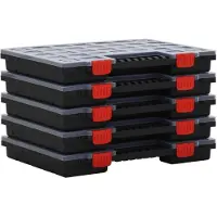 vidaXL boîtes d'assortiment 5 pcs. 40x30x5 cm polypropylène