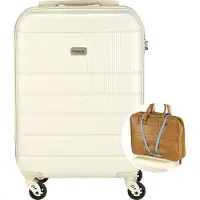 Princess Traveller Prinzessinreisende Florence - Handbagagekoffer Met -Gurt - Crã¨me - S - 55 cm, Valise, Blanc