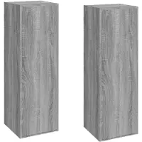 vidaXL Armoires TV 2 pcs. Gris Sonoma 30,5x30x90 cm Matériau dérivé du bois