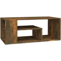 vidaXL Table basse chêne fumé 100x50x40 cm bois composite