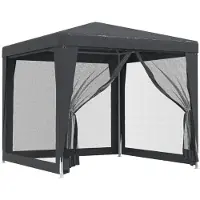 vidaXL Tente de réception avec 4 parois latérales en maille Anthracite 2,5x2,5 m HDPE