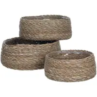 Mica Decorations Basket 3 Pieces Marron