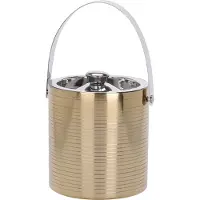 Dekoracja domu Sorbetière à double paroi , acier inoxydable, 15 x 15,5 cm, dorée