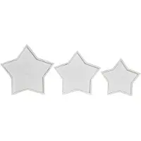 DKD Home Decor centre de table 57 x 54 x 3 cm blanc shabby chic décapé (3 pièces)