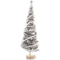 Sublime Market Connect Christmas Tree Natural Birch Snowfall 34 x 34 x 102 cm