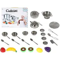 Atosa Metal Kitchen Set Educational Toy 37x28 Cm Argenté Enfants