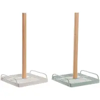 DKD Home Decor Porte-rouleaux - - Standard - Métal et pin - Beige - 16 x 15 x 29,5 cm