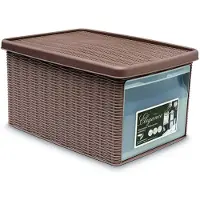 Stefanplast 1 X BOÎTE POLYVALENTE eLeGANCE moyen 29 x 39 xh 21 cm gris tourterelle
