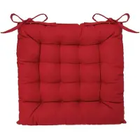 Atmosphera Coussin De Chaise Carré - Long. 38 Cm - Rouge
