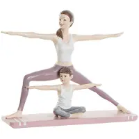 DKD Home Decor Statuette Yoga Maman et Enfant