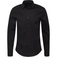 Armani Exchange pour homme. 8NZC31ZN28Z1200 Chemise de sport noire (S), Casuel, Fête, Coton, Classique, Manche longue