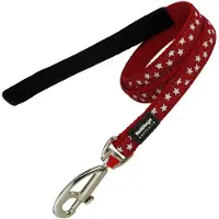 Red Dingo Stars Dog Leash Rouge 1.5x120 cm