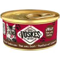 Voskes Jelly Tuna with Dentex 12 x 85 g : 100 % thon et denté en gelée, aliment complémentaire pour chat