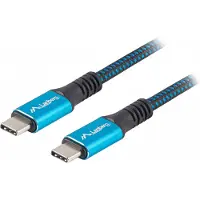 Lanberg Câble Usb-C M/M Usb4 0.5M 100W 8K 30Hz Noir/Bleu