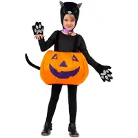 MOM Costume De Fille Chat Citrouille