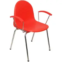 Piqueras Y Crespo Silla confidente ergonómica Ves - PIQUERAS Y CRESPO - Pack 4 - Plástico naranja