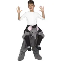 MOM Ride-on Elephants Kids Costume Gris 10-12 Years Enfants