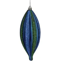 Sublime Market Connect décorations de noël allongé 8,5 x 3,5 x 19 cm bleu vert pvc