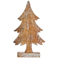 Krist+ Weihnachtsbaum Marron Argenté Bois