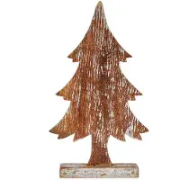 BigBuy sapin de noël marron 5 x 39 x 21 cm argenté bois