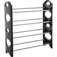 5 Five Lot de 2 Rack à Chaussures "Clipsables" 62cm Noir