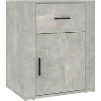 vidaXL Table de chevet Gris béton 50x36x60 cm Bois d'ingénierie