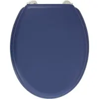 Gelco Design Dolce Siège de toilette, bois moulé, bleu marine, 44 x 37,5 x 5,5 cm