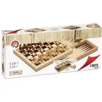 Cayro Jeu 3 en 1 Échecs Backgamon Dame