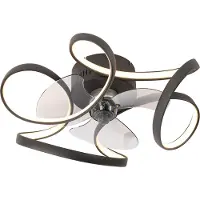 QAZQA Ventilateur de plafond noir avec LED et télécommande - Mandy