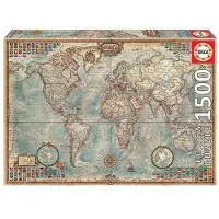 Educa Puzzle 1500 pièces Carte politique du monde 16005