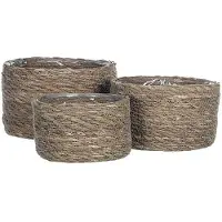 Mica Decorations 83247 Basket 3 Units Marron