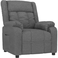 vidaXL Fauteuil relax gris foncé Tissu